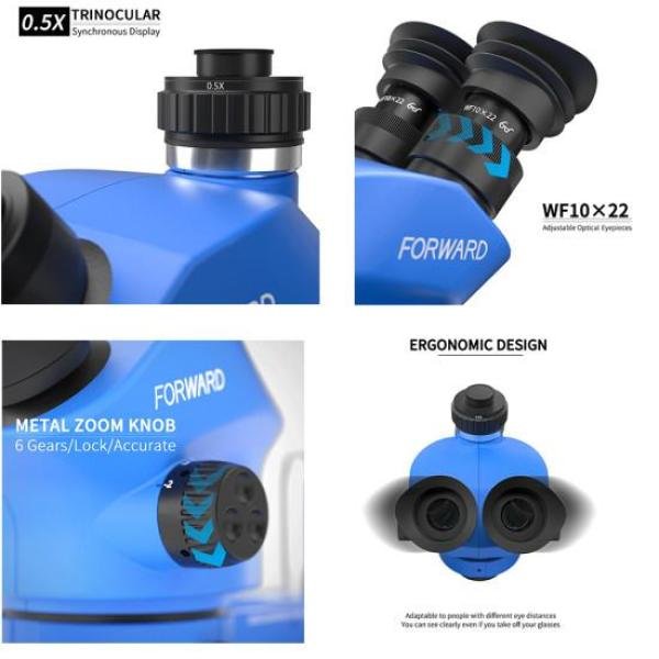 Forward FW-7050-TM Trinocular Stereo Microscope 7X-50X Zoom with CTV Camera & LED Light | Gsm Bazaar